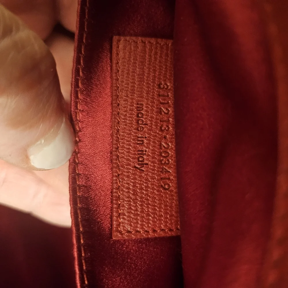 Saint Laurent Y Clutch in Red Pebbled Calfskin Leather with Gold Hardware - Picture 6 of 15